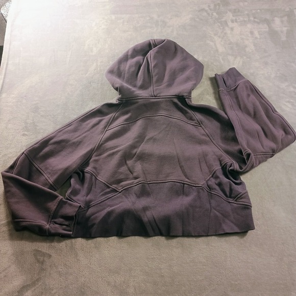 Lululemon Hoodie Womens Medium Purple Scuba Oversized Fleece Kangaroo Pocket - Picture 9 of 9